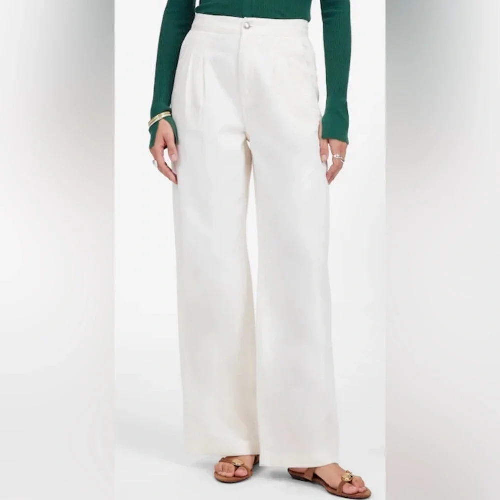 Madewell Cream Wide Leg Pants